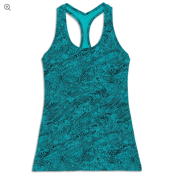 lululemon athletica Tops - Lululemon Cool Racerback II Kitakami Viridian Green Turquoise Size 10